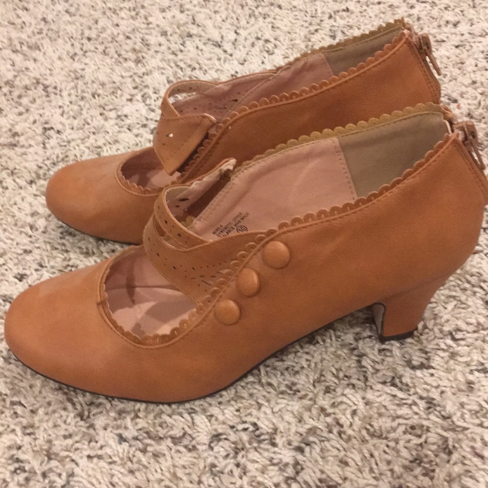 Leather Chase&Chloe Mary Jane Dress Pumps